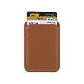 Brown magnetic card wallet