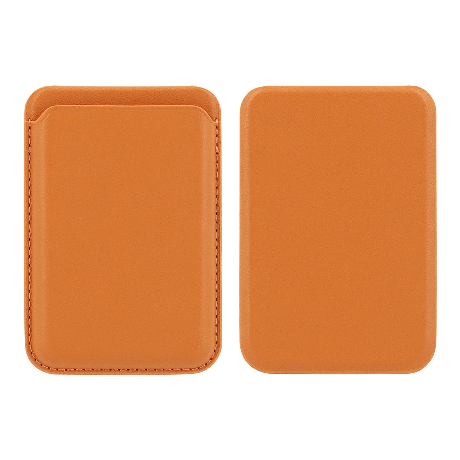 Orange magnetic card wallet
