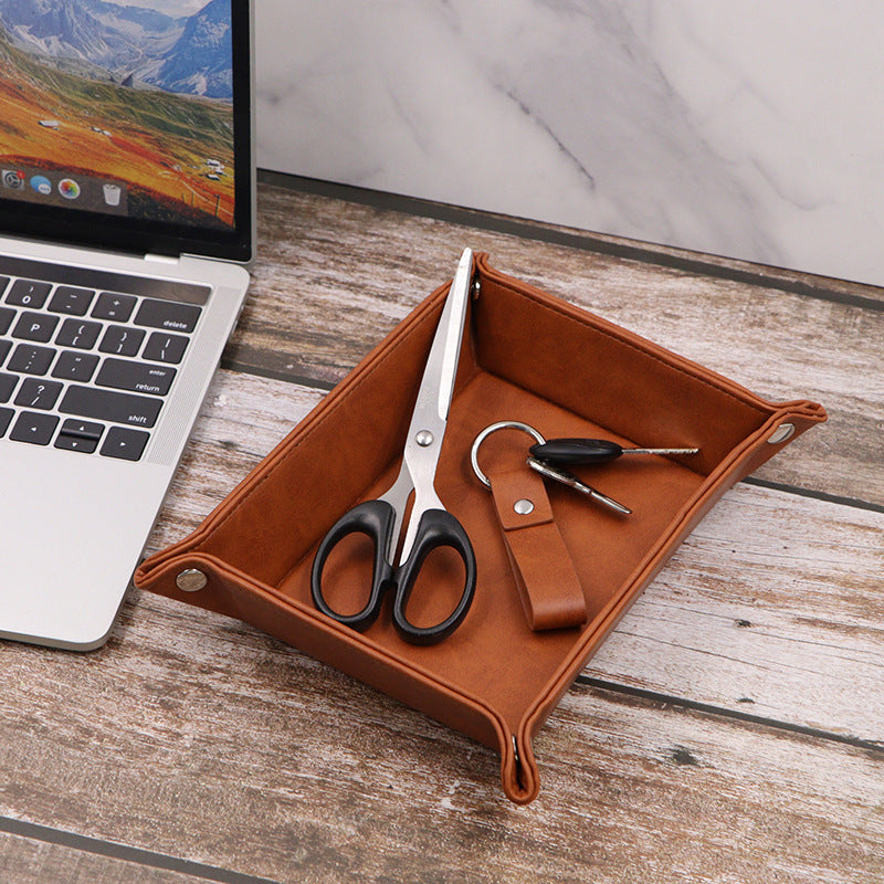 Sielux SL2 engraving Brown leather organizer tray