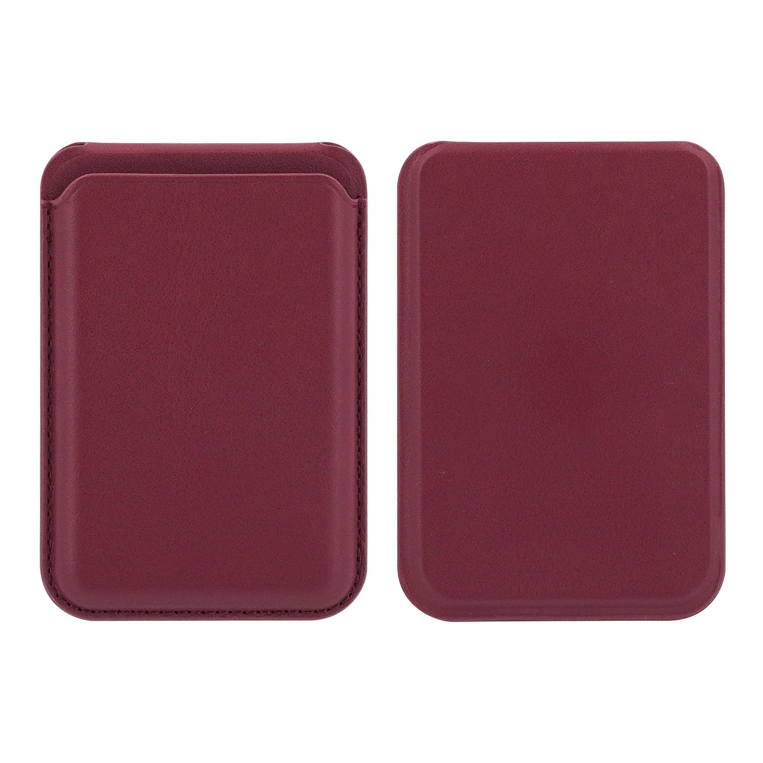 Wine-red Magnetic Card Wallet for Sielux SL2 engraving