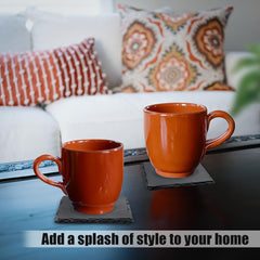 Premium 6-Pack Square Slate Coasters - Perfect for Laser Engraving & Home Decor