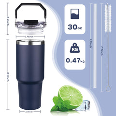 30oz Stainless Steel Coffee Tumbler - Double Wall Vacuum Insulated, Leak-Proof Travel Mug